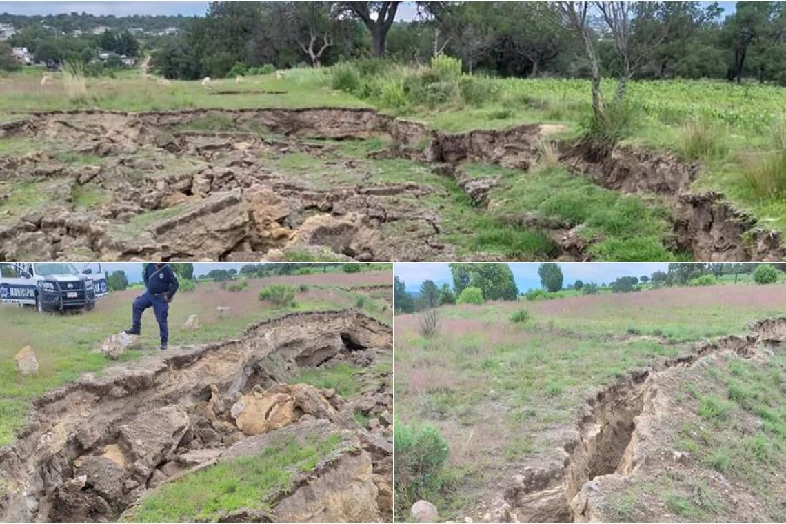 The ground is splitting open in Mexico as giant cracks appear