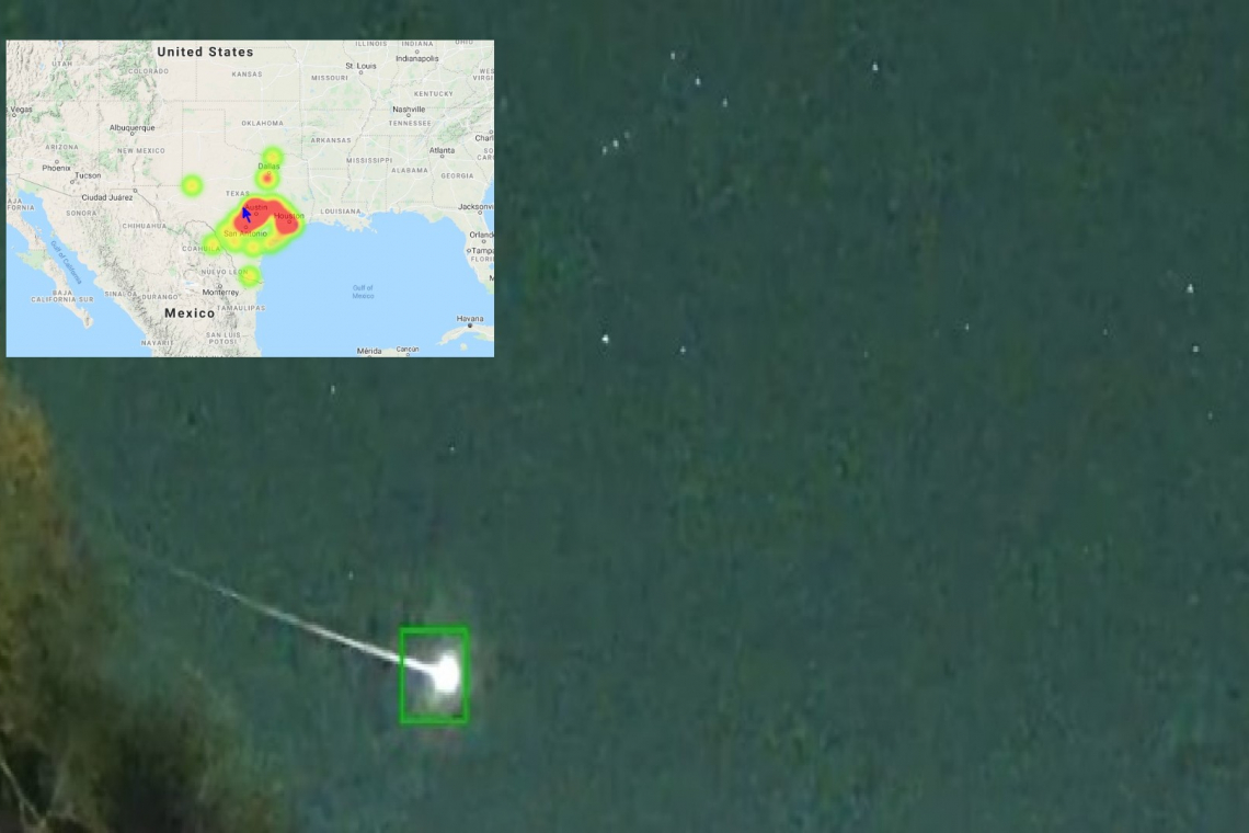 Slow Moving Fireball Grazes the Earth Above Austin, Texas