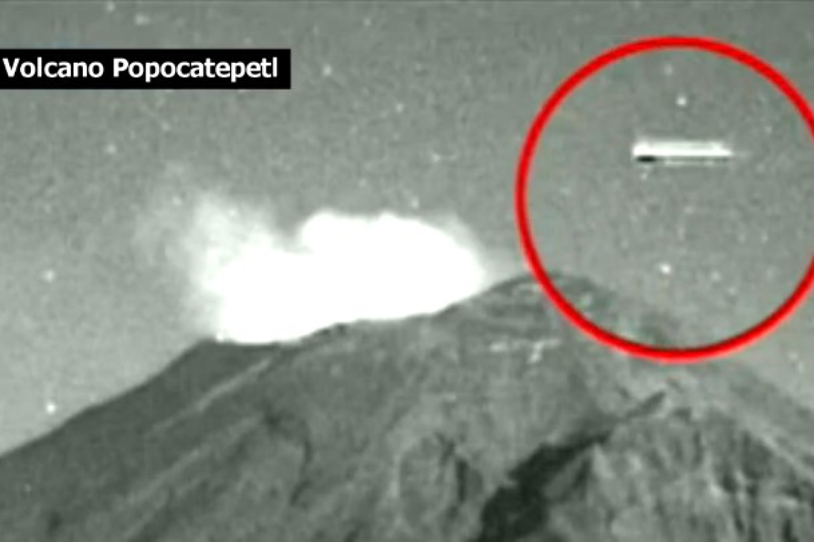 Footage shows UFOs 'enter Earth via multi-dimensional portal' inside volcano